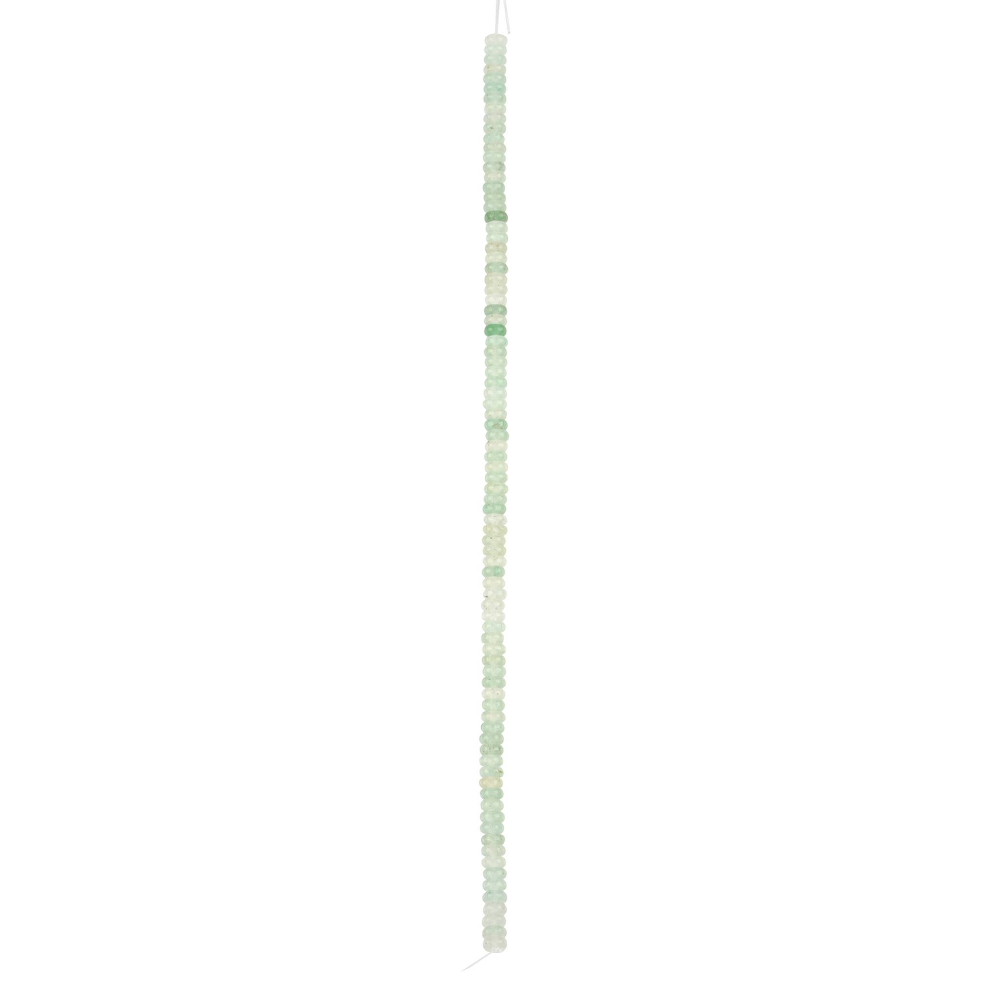 Light Green Dyed Aventurine Rondelle Beads, 4mm by Bead Landing™